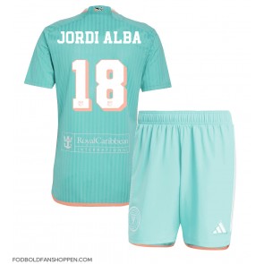 Inter Miami Jordi Alba #18 Tredjetrøje Børn 2024-25 Kortærmet (+ Korte bukser)